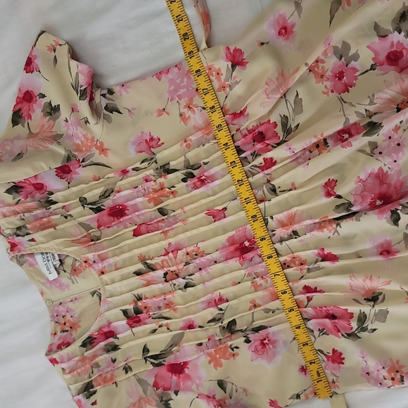 Miss Dorby yellow floral maxi vintage maxi dress sz 10p - Picture 8 of 12